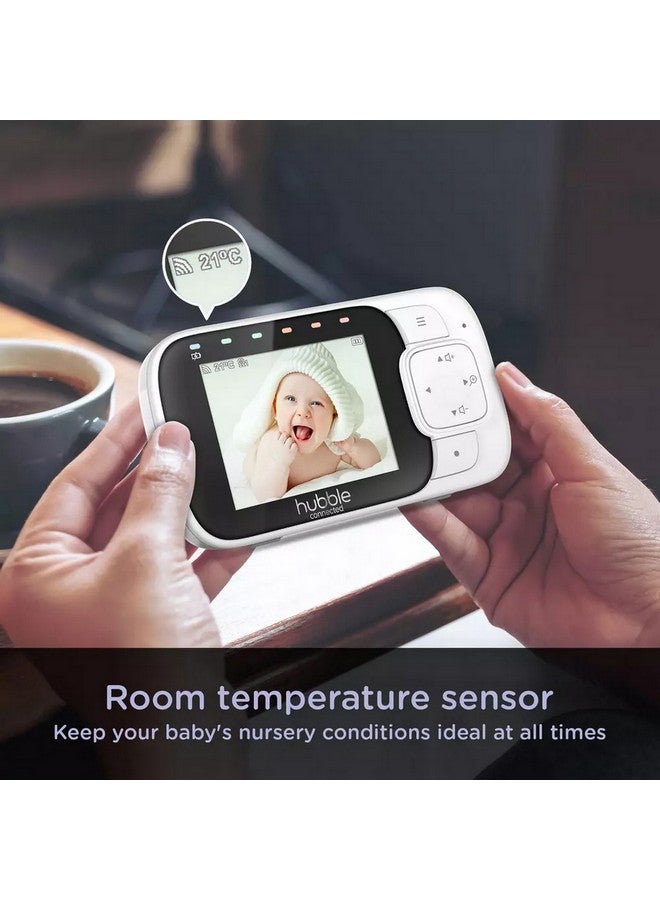 Hubble Nursery Pal Essentials Smart Baby Monitor with Fixed Camera White and Black 11.5 x 18 x 7.2 cm 4499-WHAE-01 - Image 5